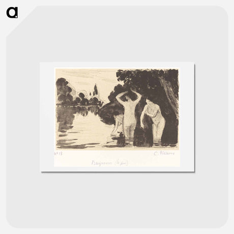 アートポストカード-Baigneuses - カミーユ ピサロ Postcard.