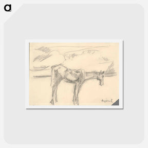 アートポストカード-Lonely Horse
 - シプリアン マジェルニク Postcard.