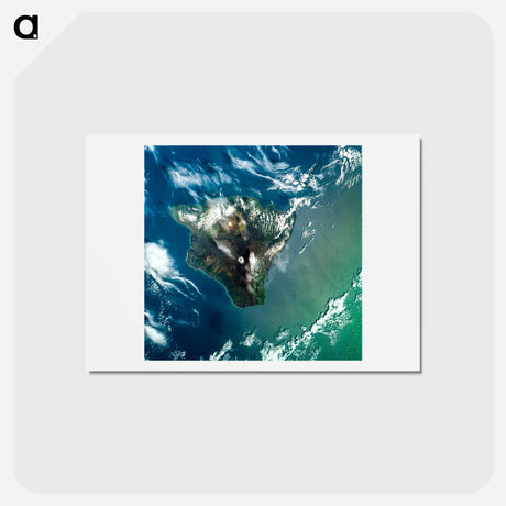 アートポストカード-Island of Hawaii from Skylab
 - 上空からの地球 Postcard.