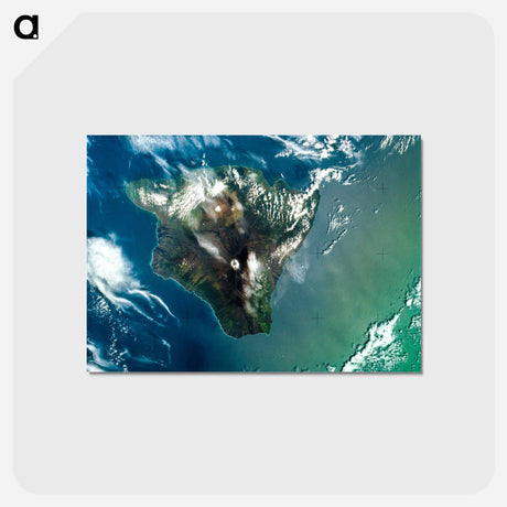 アートポストカード-Island of Hawaii from Skylab
 - 上空からの地球 Postcard.