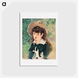 アートポストカード-Young Girl on a Bench - エドゥアール マネ Postcard.