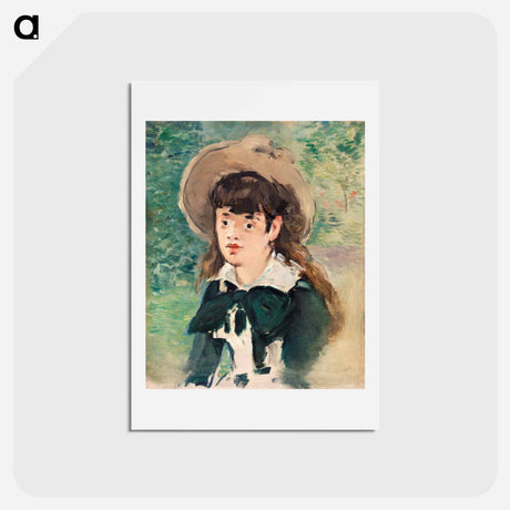 アートポストカード-Young Girl on a Bench - エドゥアール マネ Postcard.