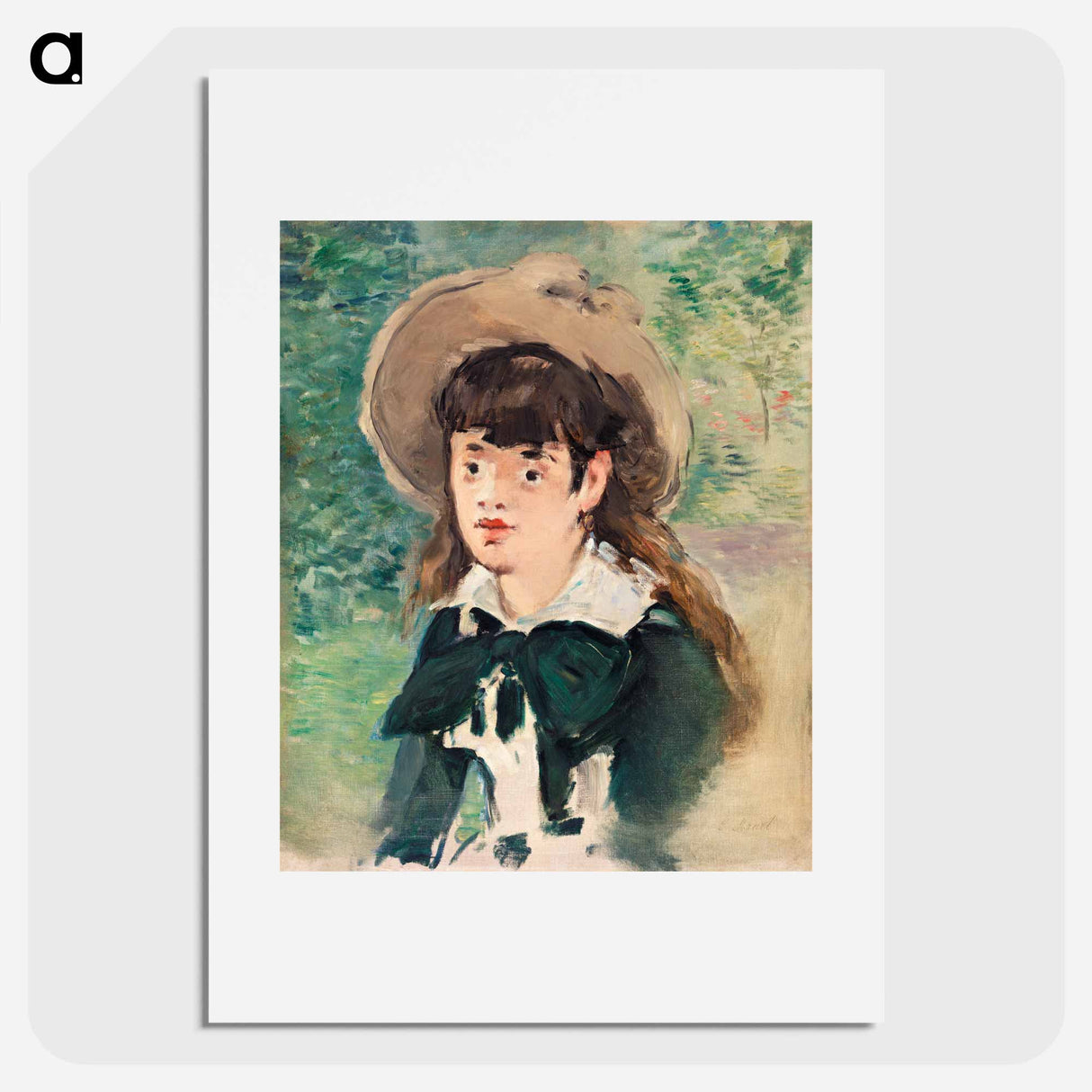 Young Girl on a Bench - Édouard Manet Poster.