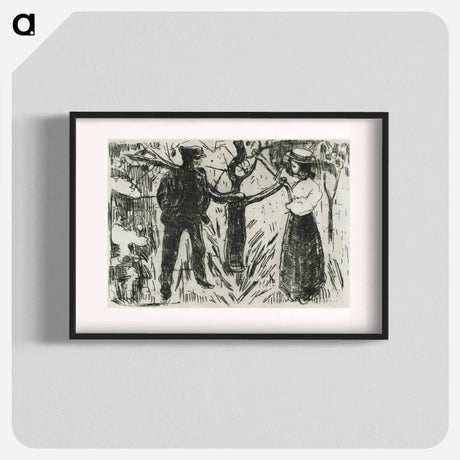 アートポスター-Adam and Eve - エドヴァルド ムンク Poster.