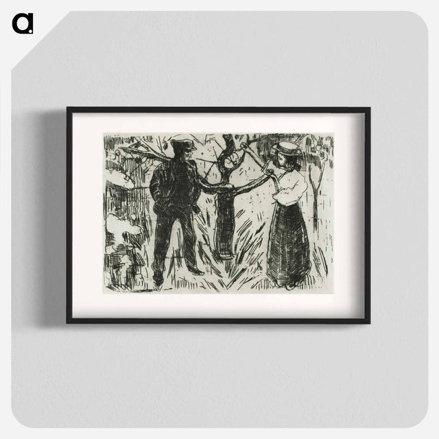 アートポスター-Adam and Eve - エドヴァルド ムンク Poster.