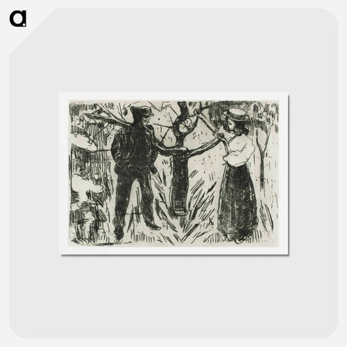 Adam and Eve - エドヴァルド ムンク Postcard.