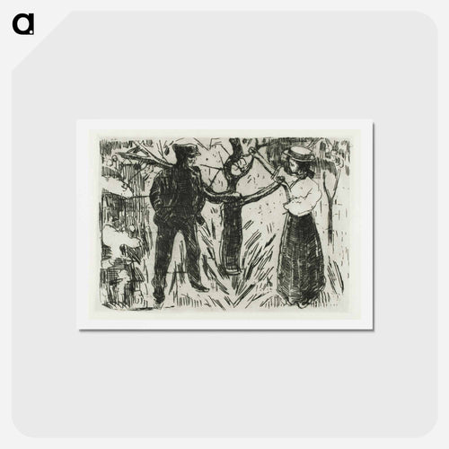 Adam and Eve - エドヴァルド ムンク Postcard.