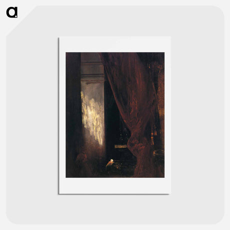 アートポストカード-Interior of a Chapel - ウジェーヌ ドラクロワ Postcard.