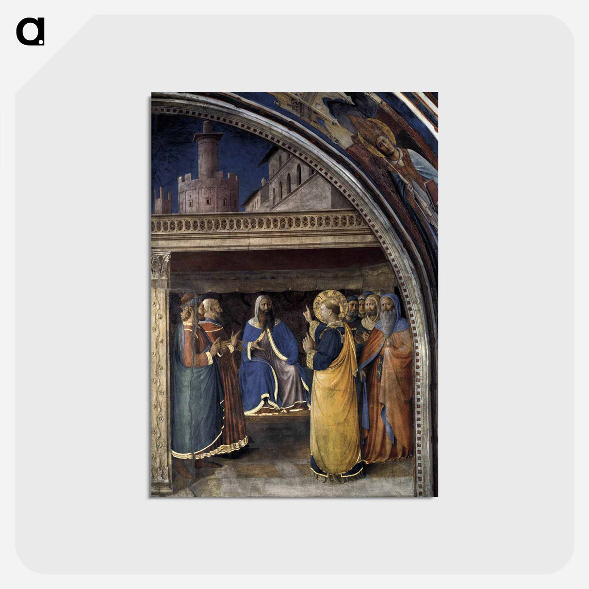 Dispute before Sanhedrin - フラ アンジェリコ Postcard.