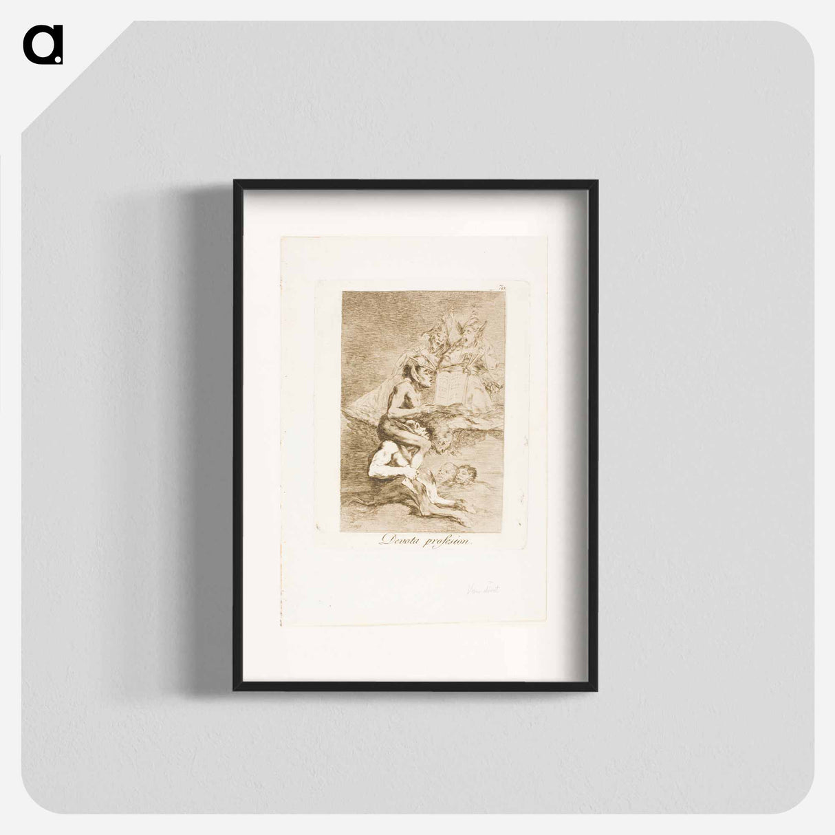 Devout profession - Francisco de Goya Poster.