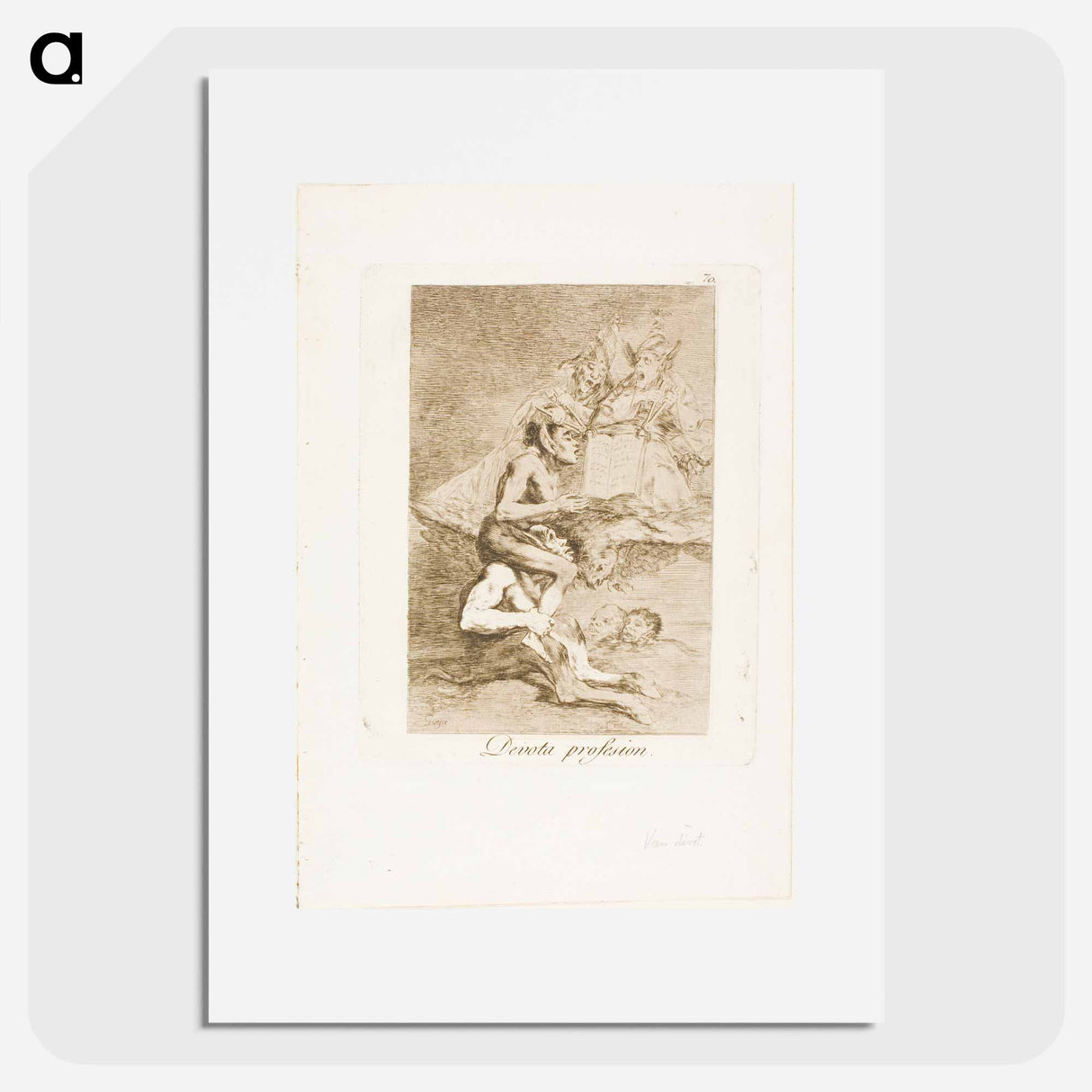 Devout profession - Francisco de Goya Poster.