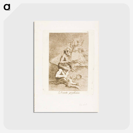 アートポストカード-Devout profession - フランシスコ デ ゴヤ Postcard.