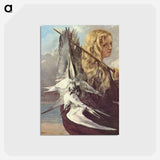 Girl with Seagulls,Trouville - ギュスターヴ クールベ Postcard.