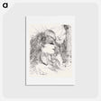 アートポストカード-Portraits of Actors and Actresses: Thirteen Lithographs - アンリ ド トゥールーズ ロートレック Postcard.