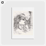 アートポストカード-Portraits of Actors and Actresses: Thirteen Lithographs - アンリ ド トゥールーズ ロートレック Postcard.
