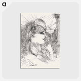 アートポストカード-Portraits of Actors and Actresses: Thirteen Lithographs - アンリ ド トゥールーズ ロートレック Postcard.