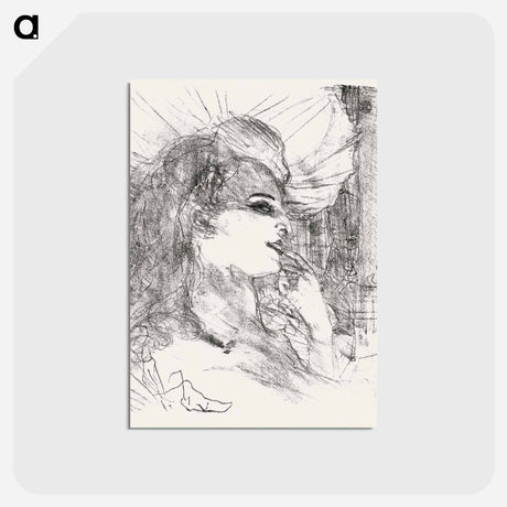 アートポストカード-Portraits of Actors and Actresses: Thirteen Lithographs - アンリ ド トゥールーズ ロートレック Postcard.