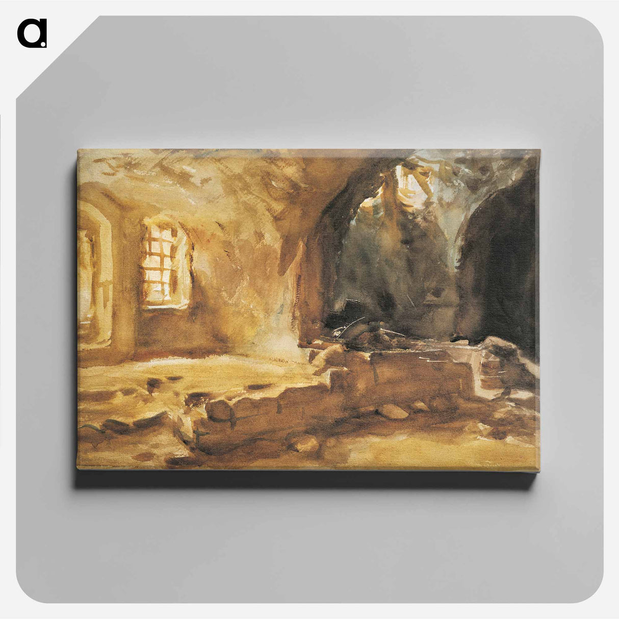 Ruined Cellar—Arras - John Singer Sargent Canvas.