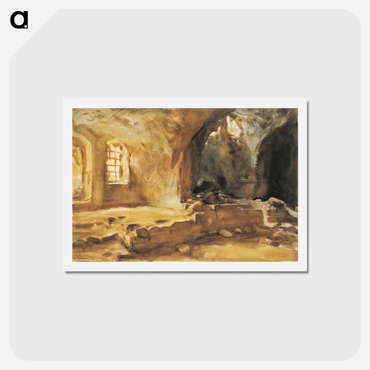 アートポストカード-Ruined Cellar—Arras - ジョン シンガー サージェント Postcard.