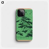 Hokusai's Mountains Upon Mountains - 葛飾 北斎 Phone Case.