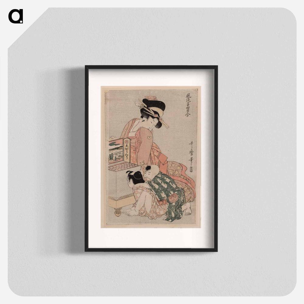 Ōkarakuri - 喜多川 歌麿 Poster.