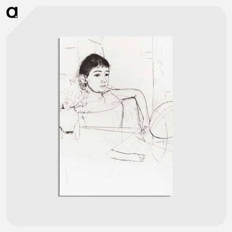 アートポストカード-Mimi as a Brunette - メアリー カサット Postcard.