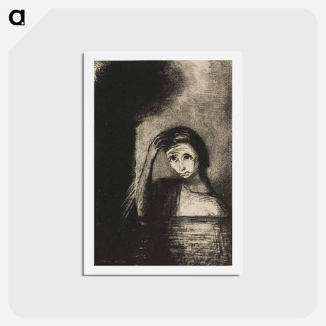 アートポストカード-Frontispiece from Emile Verhaeren's Les Debacles - オディロン ルドン Postcard.