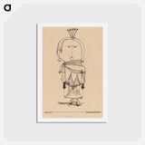 アートポストカード-Die Hexe mit dem Kamm (Witch with a Comb)
 - パウル クレー Postcard.