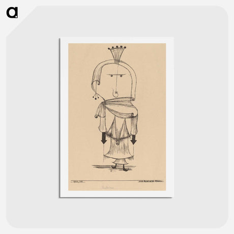 アートポストカード-Die Hexe mit dem Kamm (Witch with a Comb)
 - パウル クレー Postcard.
