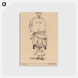 アートポストカード-Die Hexe mit dem Kamm (Witch with a Comb)
 - パウル クレー Postcard.