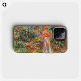 Landscape with Woman in Pink and White - Pierre Auguste Renoir Phone Case.