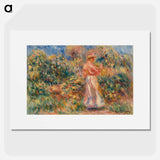 Landscape with Woman in Pink and White - Pierre-Auguste Renoir Poster.