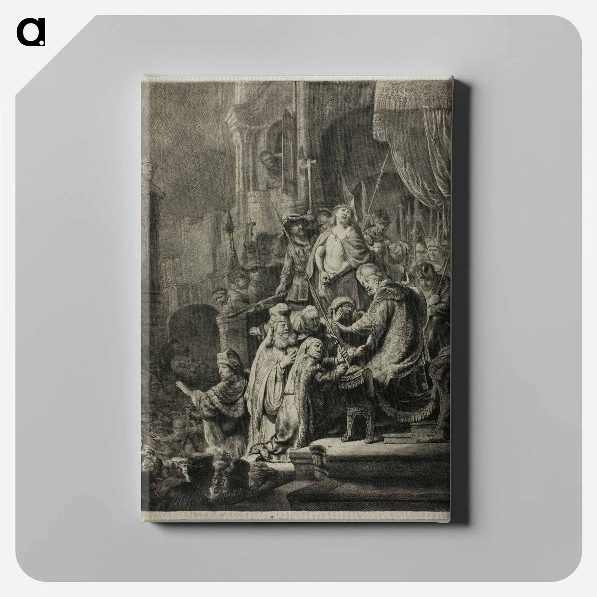 Christ Before Pilate - Rembrandt van Rijn Canvas.