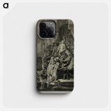 Christ Before Pilate - Rembrandt van Rijn Phone Case.
