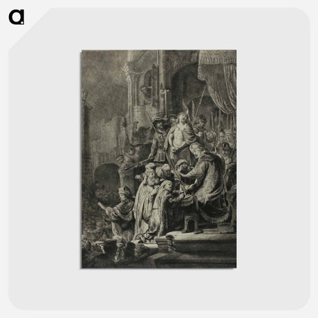 アートポストカード-Christ Before Pilate - レンブラント ファン レイン Postcard.