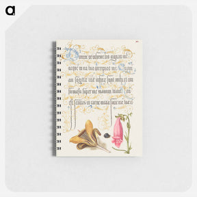 アートメモ帳-Cloth of Gold Crocus, Beetle, and Foxglove from Mira Calligraphiae Monumenta or The Model Book of Calligraphy
 - 書道のお手本 Memo.