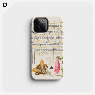 Cloth of Gold Crocus, Beetle, and Foxglove from Mira Calligraphiae Monumenta or The Model Book of Calligraphy
 - 書道のお手本 Phone Case.