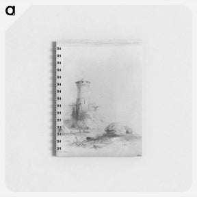 アートメモ帳-Landscape with Tower (from McGuire Scrapbook) - トーマス コール Memo.