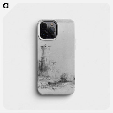 Landscape with Tower (from McGuire Scrapbook) - トーマス コール Phone Case.