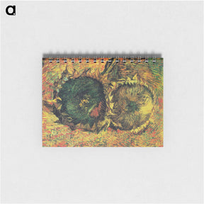 アートメモ帳-Two Cut Sunflowers - フィンセント ファン ゴッホ Memo.