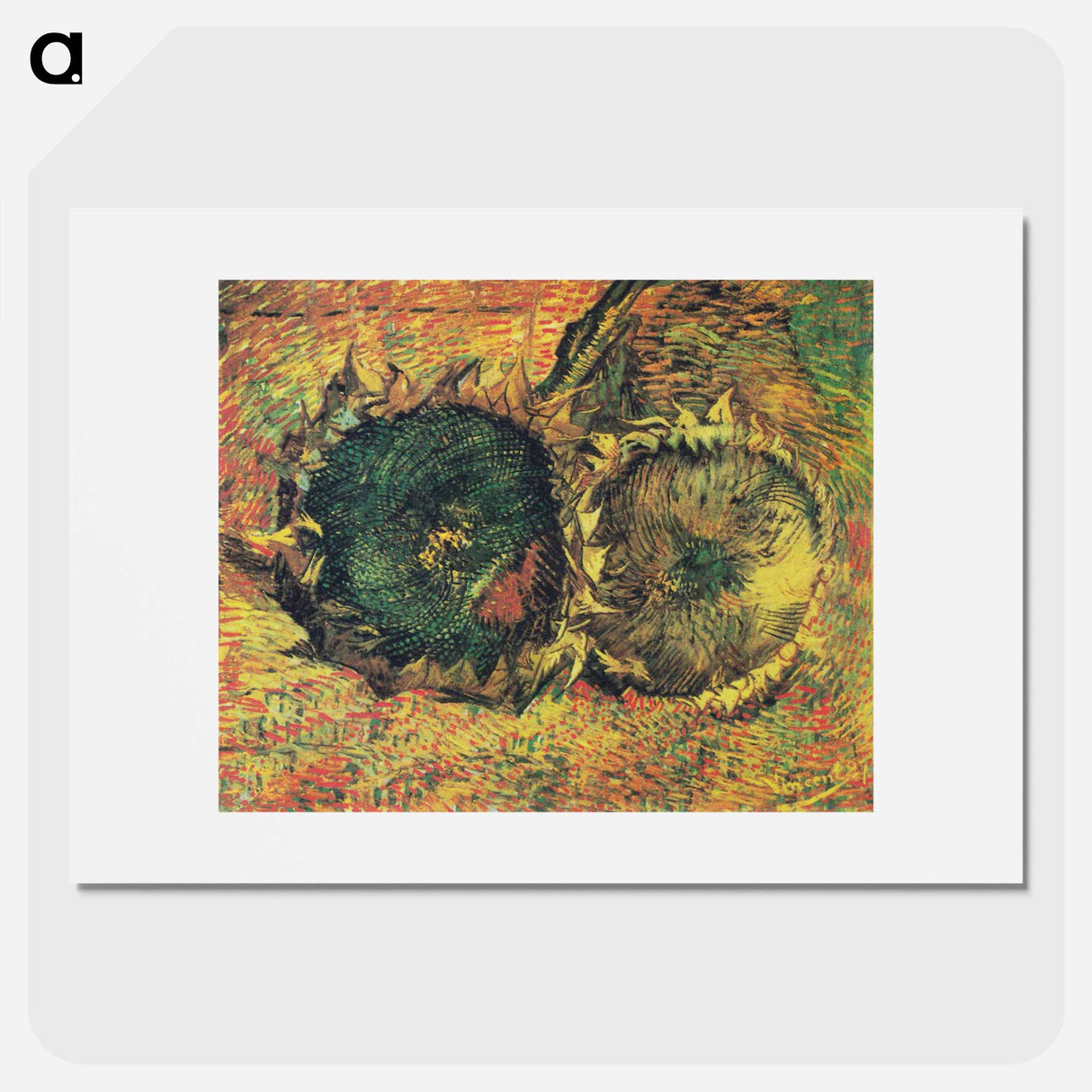 Two Cut Sunflowers - Vincent van Gogh Poster.