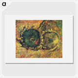 Two Cut Sunflowers - Vincent van Gogh Poster.