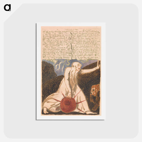 アートポストカード-The First Book of Urizen, Plate 20 - ウィリアム ブレイク Postcard.