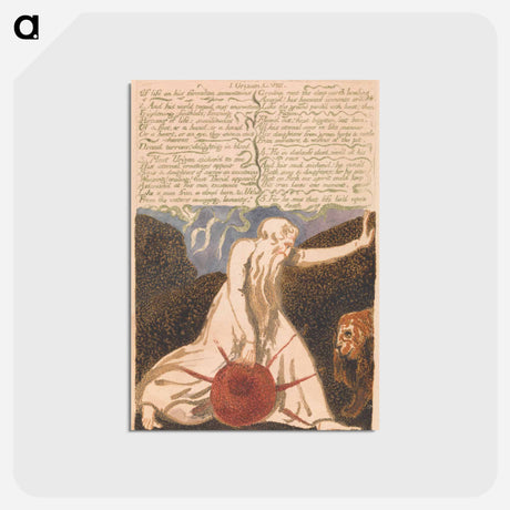 アートポストカード-The First Book of Urizen, Plate 20 - ウィリアム ブレイク Postcard.