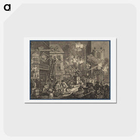 アートポストカード-The Times' - ウィリアム ホガース Postcard.