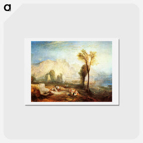 アートポストカード-The Bright Stone of Honour (Ehrenbreitstein) and the Tomb of Marceau, from Byron's 'Childe Harold' - ウィリアム ターナー Postcard.