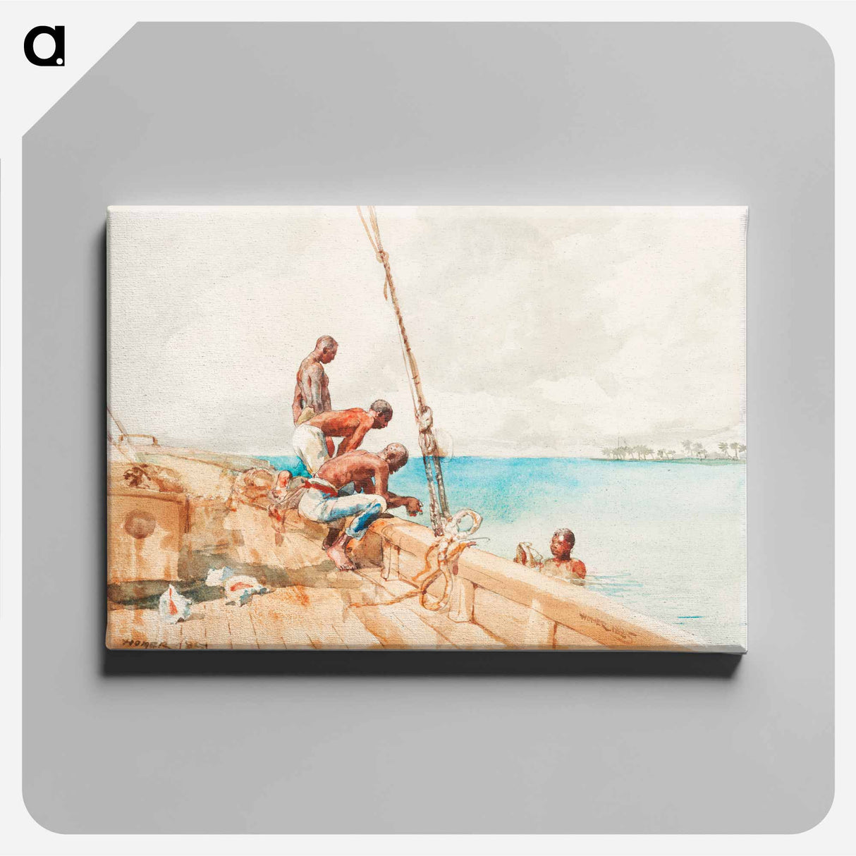 The Conch Divers - Winslow Homer Canvas.