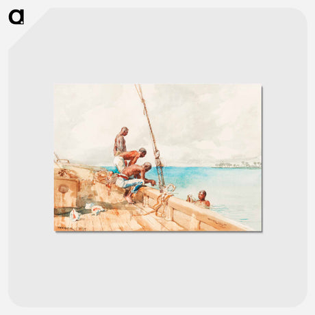 アートポストカード-The Conch Divers - ウィンスロー ホーマー Postcard.