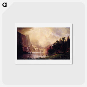 アートポストカード-Among the Sierra Nevada Mountains, California - アルバート ビアスタット Postcard.