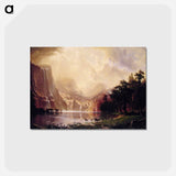 アートポストカード-Among the Sierra Nevada Mountains, California - アルバート ビアスタット Postcard.